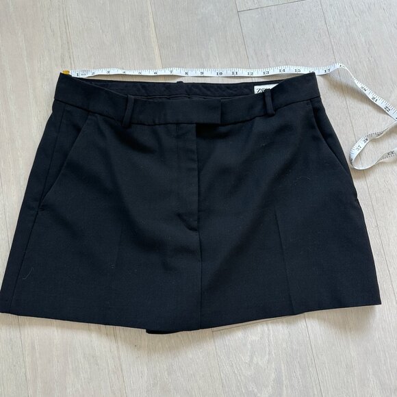 Zara Mini Skort Black Size Large - Picture 2 of 6